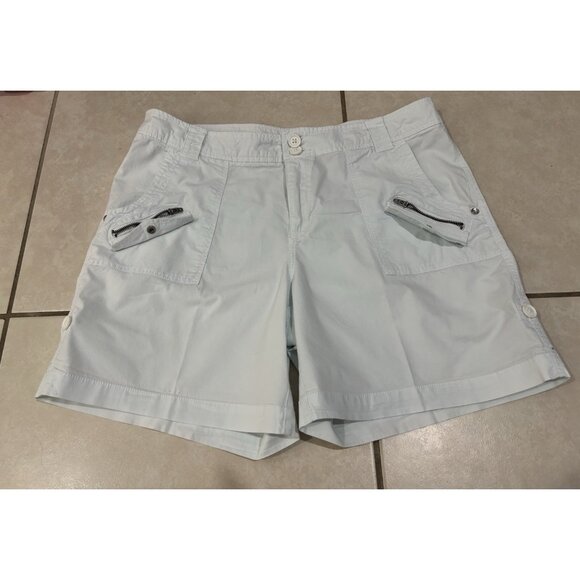 New Direction ND Weekend Light Blue Bermuda Shorts Women Size 14 - Picture 1 of 7